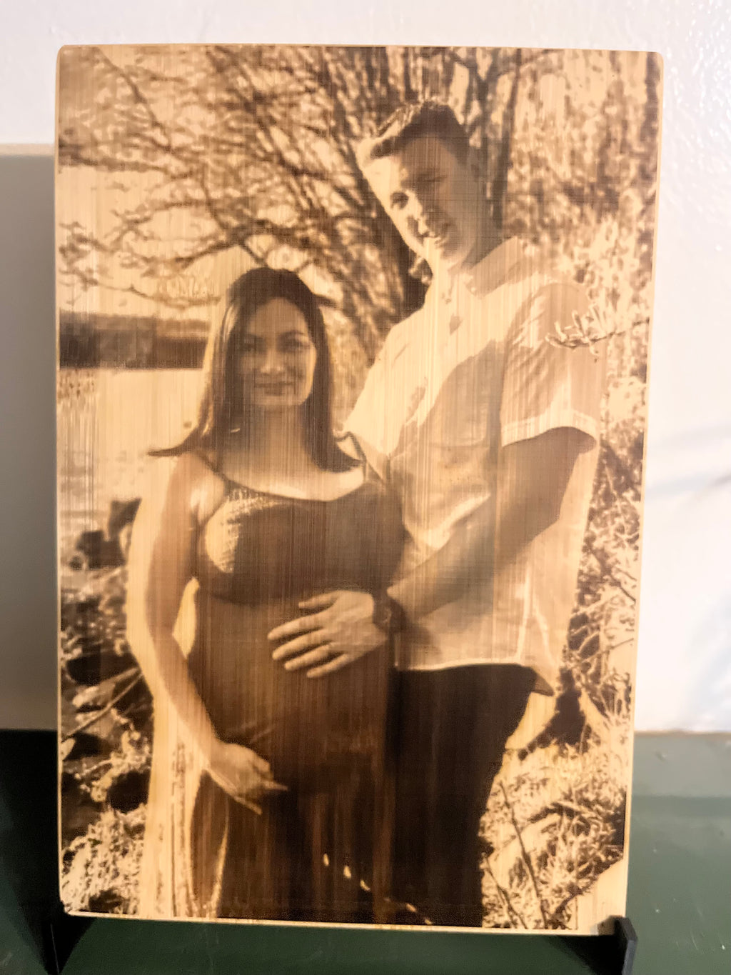 Laser Engraved Wood Portrait  20×30 cm