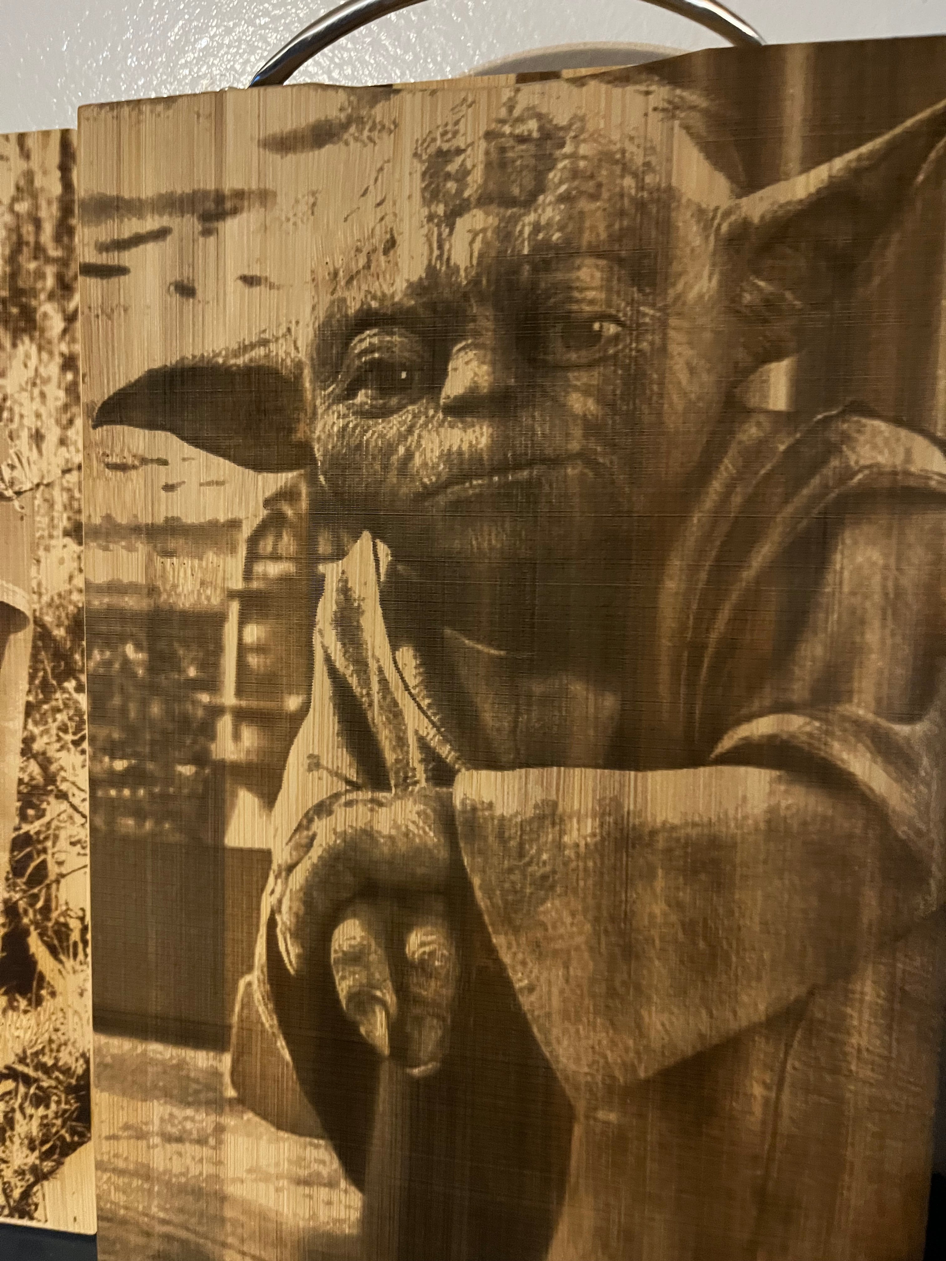 High-Quality Bamboo Laser Engraved Portrait Style Photograph