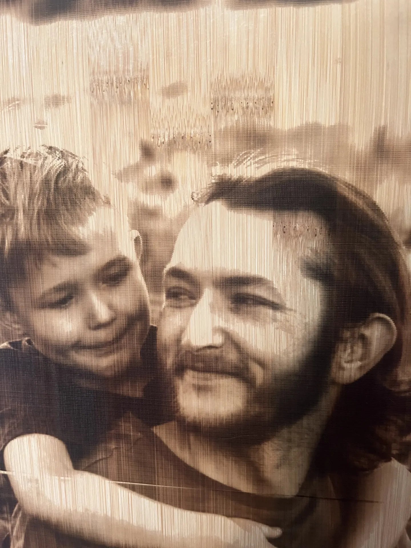 Laser Engraved Wood Portrait  20×30 cm